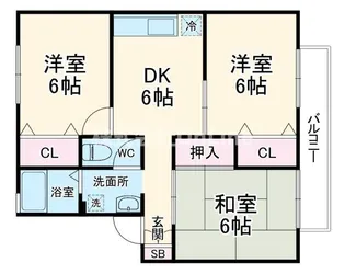 フローラル八尾南【2階】の間取り