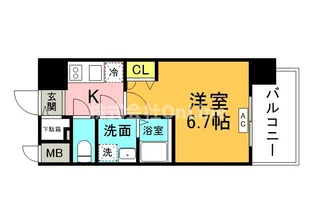 ワールドアイ大阪East City【8階】の間取り
