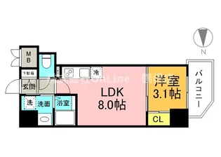 リヴェント森ノ宮【7階】の間取り
