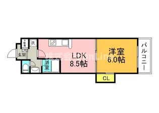 マスターズレジデンス道頓堀II【4階】の間取り