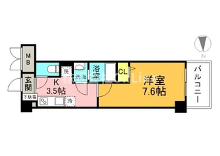 ソレイユ真田山【7階】の間取り