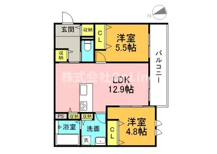 フロレゾン花園【3階】の間取り