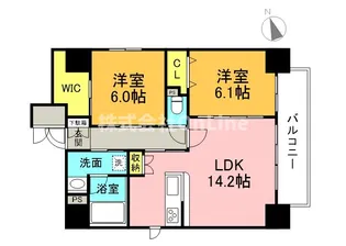 レジデンス・スエヒロ上本町【7階】の間取り