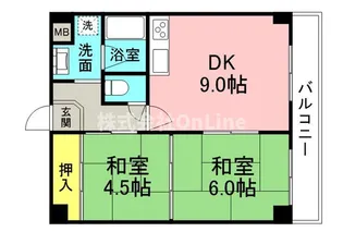 タルミハイツ【3階】の間取り
