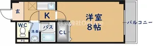 ドエル弥刀【4階】の間取り