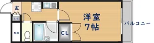 ミモザコート菱屋西【4階】の間取り