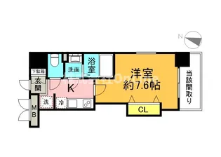 Luxe玉造Ⅱ【10階】の間取り