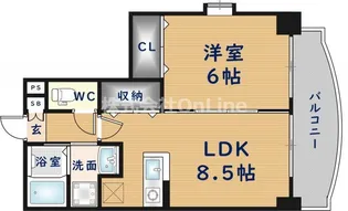 アット長田【4階】の間取り