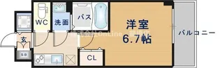 IW RESIDENCE大阪CREST TAPP【8階】の間取り