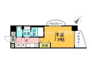 Luxe森之宮【7階】の間取り