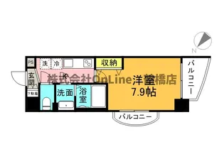 Luxe森之宮【8階】の間取り