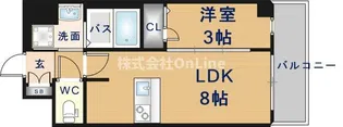 プレサンス新深江ディレット【12階】の間取り