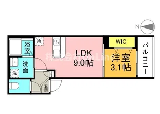 シティレジデンス鶴橋【2階】の間取り
