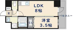 リアライズ布施駅前【8階】の間取り