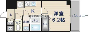 グランデュール鶴橋【2階】の間取り
