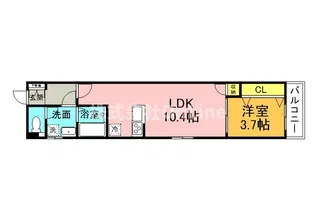 グランダム桃谷【3階】の間取り