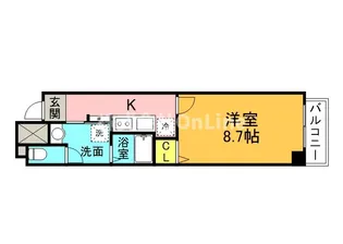 CITY SPIRE上本町【2階】の間取り