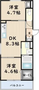 クリエオーレ佃【3階】の間取り