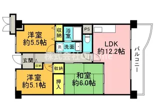 ガーデンライフ旭ヶ丘【7階】の間取り