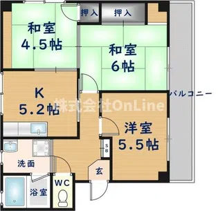永和ハイツ【2階】の間取り