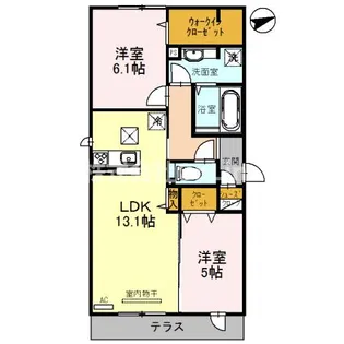 コージィーコート大興【1階】の間取り
