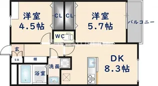 ステディ東大阪太平寺【3階】の間取り