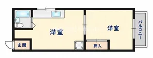 ハイツ平野【4階】の間取り