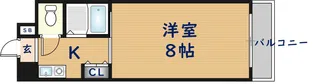 アベニューリップル長田Ⅱ【6階】の間取り