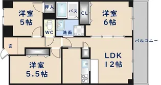 ガーデンシティ長田【9階】の間取り
