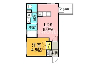 フィユフラッツ城東野江【4階】の間取り
