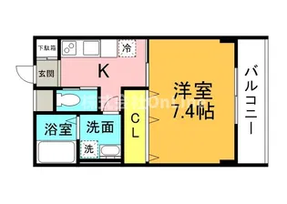 エルミタージュ小若江1号館【2階】の間取り