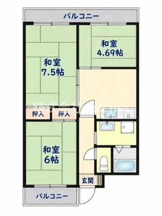 レオハイツ蒲生【4階】の間取り