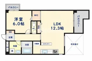 Sパレス天王寺ED【5階】の間取り