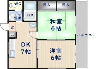 あやめ庵ハイツ【1階】の間取り