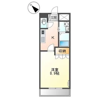サンタクララ大隅【0102号室】の間取り