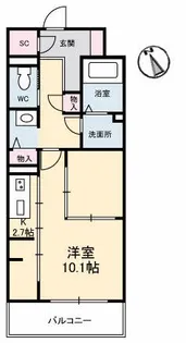 Urban Vista 中央町【0802号室】の間取り