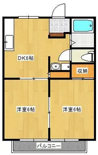 サンライフ松本B棟【0201号室】の間取り