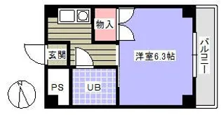 プレステージ天神前【0301号室】の間取り