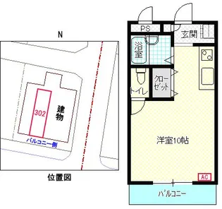1Rの間取り画像
