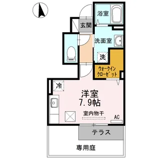 エスペランサ 花ノ宮【0102号室】の間取り