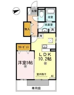 ヴァン ヴェール【0101号室】の間取り