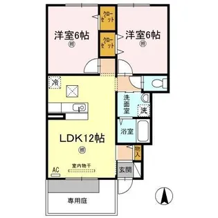 Fine Court【0103号室】の間取り