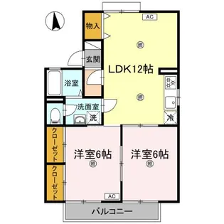 パラシオ樹太 A棟【0205号室】の間取り