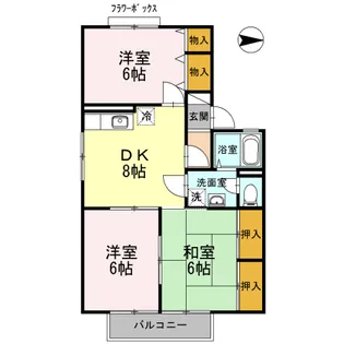 メゾンド・ソレイユ【0205号室】の間取り