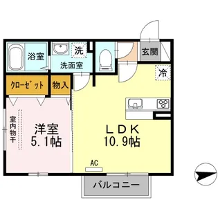 ファミール多賀【0202号室】の間取り