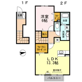 グリーン ビット 民【0201号室】の間取り