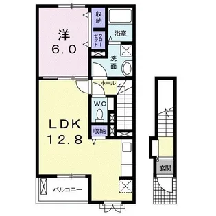 ルーベル宇多津A【0202号室】の間取り