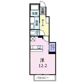 ハイツ コンチェルトB【1階】の間取り