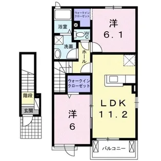 アルルのこみち【2階】の間取り