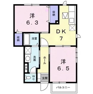 Mコート A【1階】の間取り